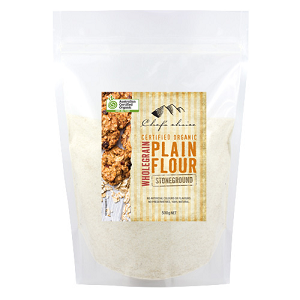 Flour Certified Organic Stoneground Wholegrain Plain Flour 500g